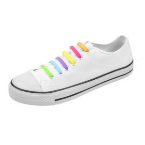 multicolor platte elastische veters in de schoen