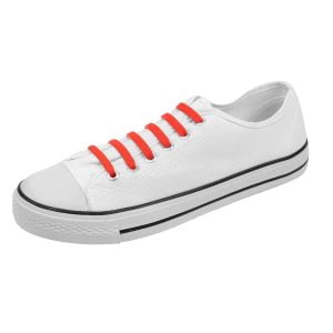 rood platte elastische veters in de schoen