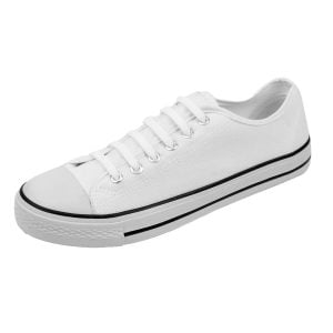 wit platte elastische veters in de schoen