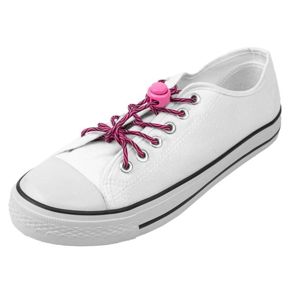 Roze elastische lock veters met patroon van 100cm voor sportschoenen of sneakers
