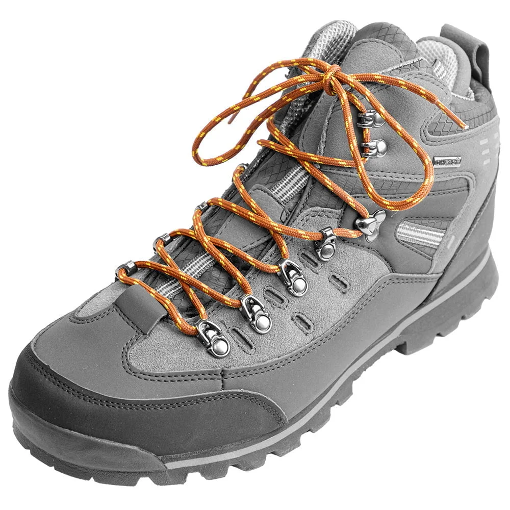haat Draad smal Bruin gele ronde schoenveters voor wandelschoenen | Lengte: 100cm