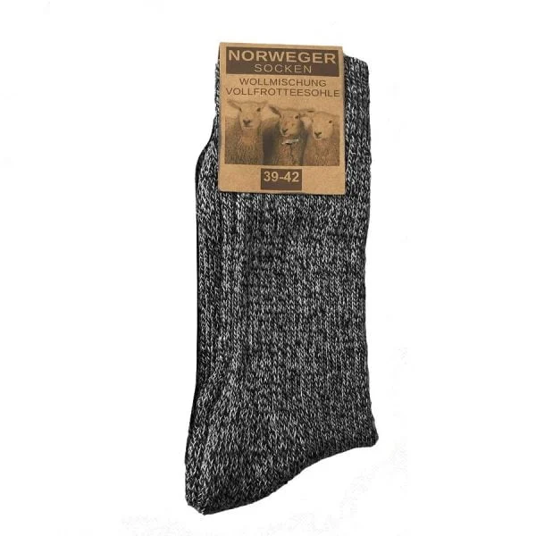 R Omgaan Marine Naft Noorse sokken | wol | katoen | antraciet | maat 39-42 | Sokken & Veterz