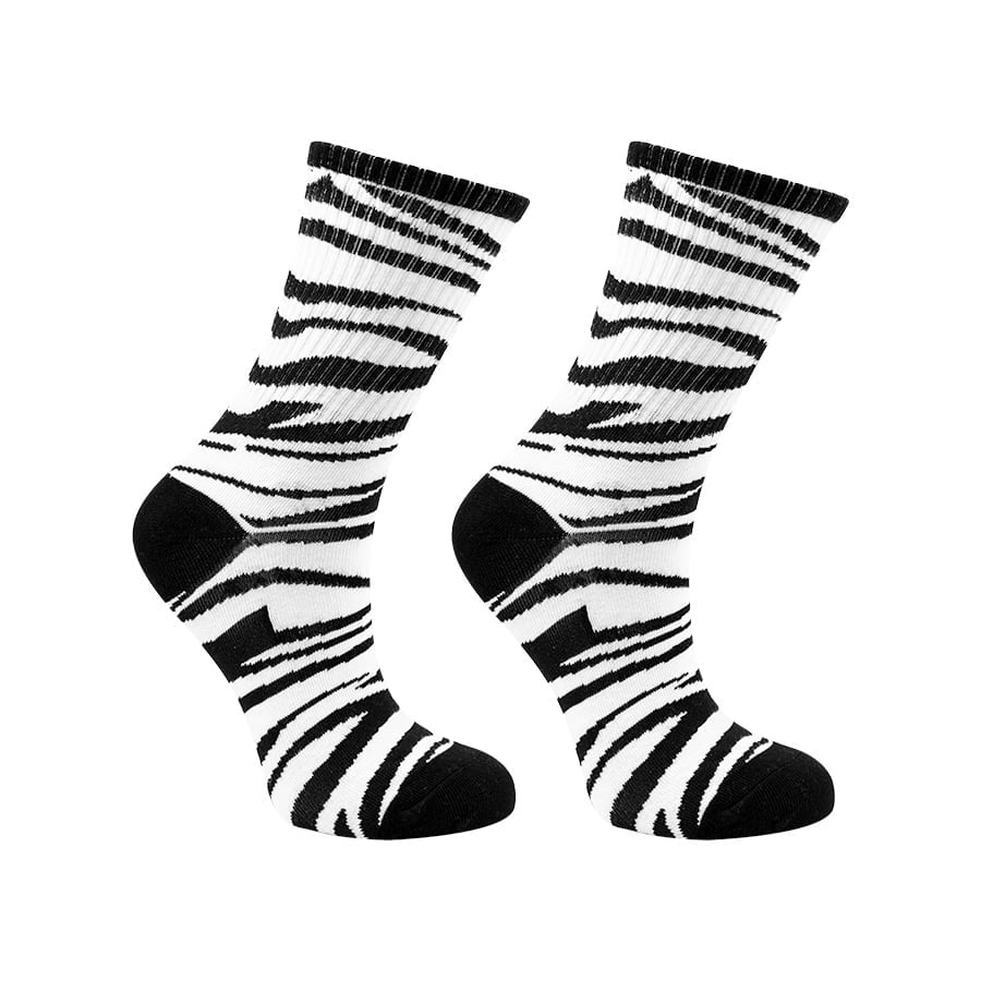 Grof Saga Haan Dames sokken | geribde boord | katoen | zebra print | maat 35-38 | Sokken &  Veterz