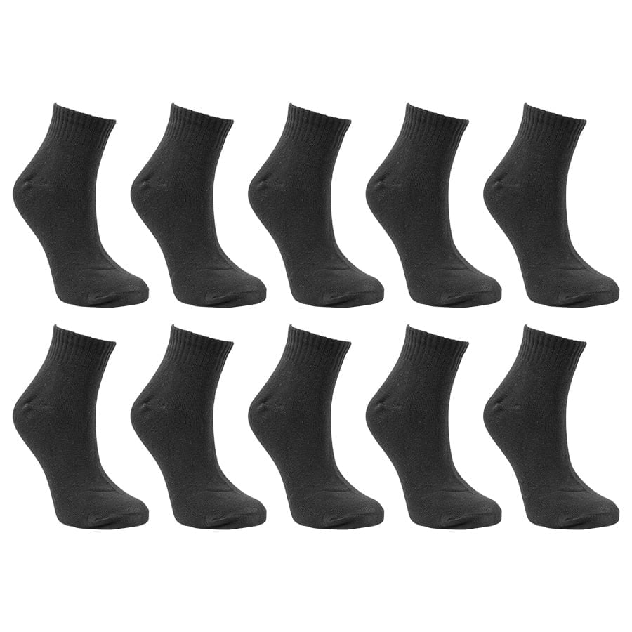 Effectief Resoneer kruis Hoge sneakersokken | zwart | unisex | ademend | 10 paar | maat 39-42 |  Sokken & Veterz